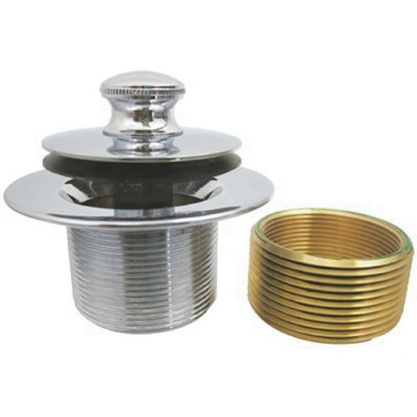 Ips 2.875 X 2.375" X 2.875" Push Pull Chrome Plated Bathtub Stopper With Bushing