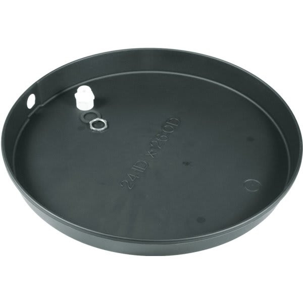 Camco 22 In ID Plastic Water Heater Drain Pan With PVC Fitting