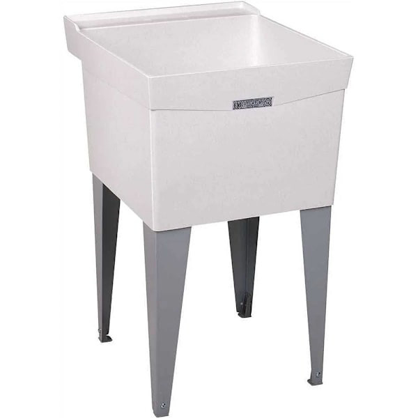 Mustee Utilatub 20 In X 24 In X 33 In Fiberglass Floor Mount Laundry/Utility Tub