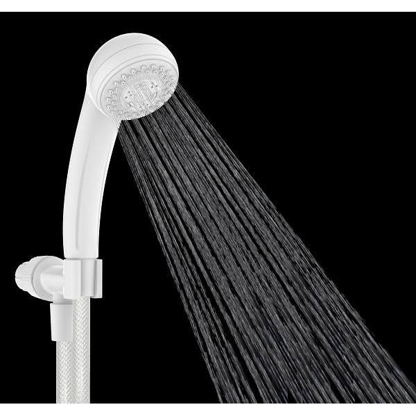 Seasons 3 In. Round 3-Function 1.8 GPM Handheld Showerhead With Handshower, White