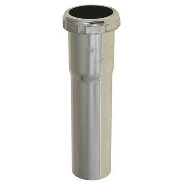 Premier 1-1/2 In X 6 In Brass Extension Tube With Slip Joint, Chrome, 17-Gauge