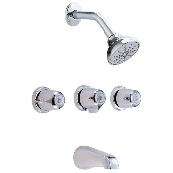 Gerber Classics 3-Handle Tub And Shower Trim Kit Chrome, Valve Included