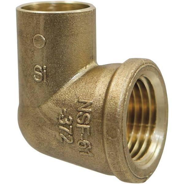 Nibco Lead-Free 3/4 In Forged Bronze Pressure Fitting 90-Degree C X F Elbow