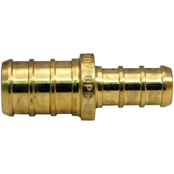 Apollo 1/2" X 3/8", Brass, PEX-B Barb Reducing Coupling