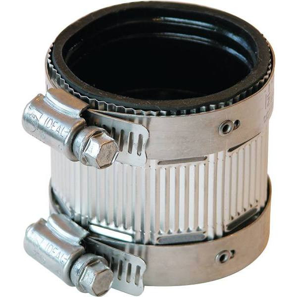 Fernco 1-1/2" No-Hub Cast Iron To 1-1/2" No-Hub Cast Iron Shielded Coupling