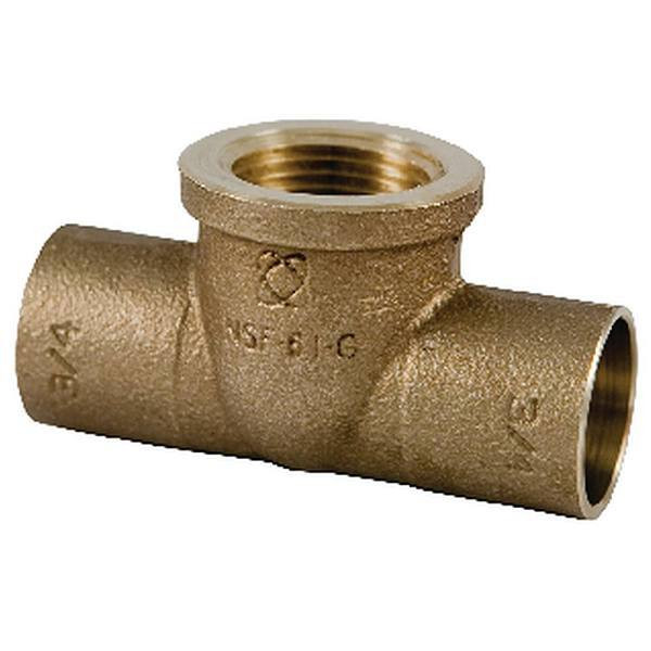 Nibco I712-Lf 3/4"X3/4"X1/2" Cxcxfipt Forged Bronze Solder Tee