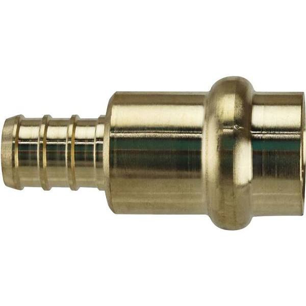 Apollo PEX-B Barb Press Adapter, 1/2" X 1/2", Brass
