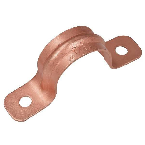 Oatey 3/4 " Copper 2-Hole Pipe Hanger Strap, Package Of 10