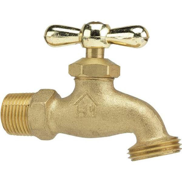 Everbilt 3/4 In. Mip X 3/4 In. Mht Brass Hose Bibb Valve