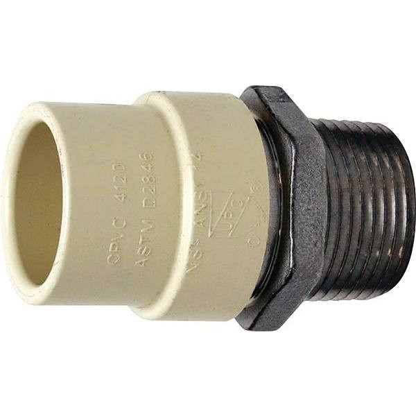 Apollo Cpvc Cts Slip Mpt Adapter, 3/4" X 3/4", Stainless Steel