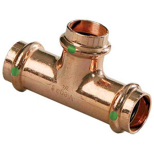 Viega 1/2 In. X 1/2 In. X 3/4 In. Copper Tee