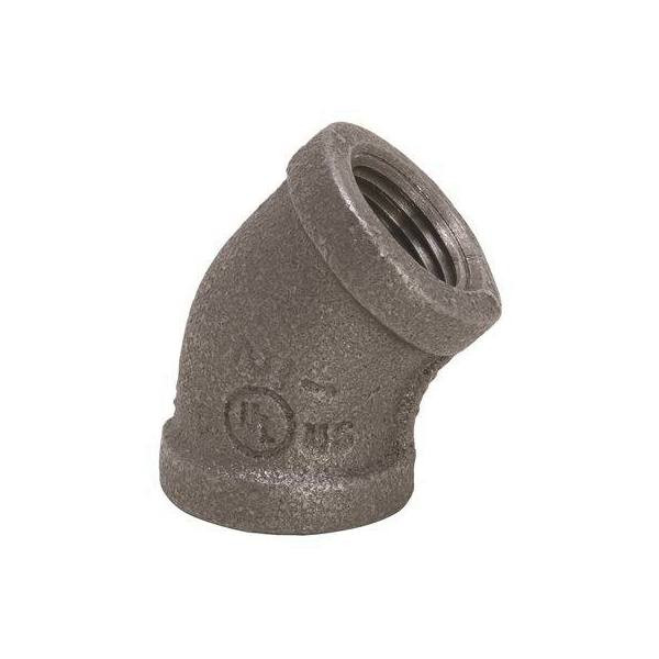 ProPlus 1/2 In. Black Malleable 45-Degree Elbow