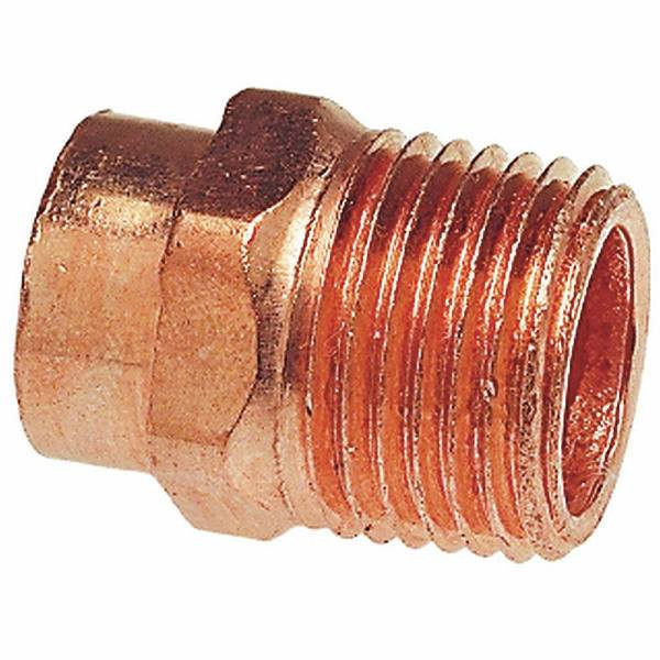 Nibco 1"  Wrot Copper Sweat X Male Adapter Fitting, Package Of 10