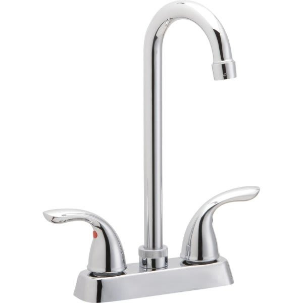 Elkay Bar Faucet W/ 1.5 Gpm, 4" Center, 2 Handles In Chrome
