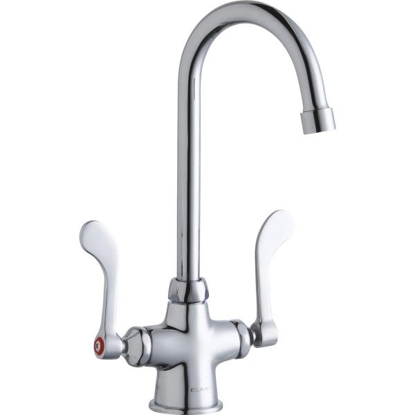 Elkay Bathroom Faucet, 1.5 Gpm, 10" Spout, Chrome, 2 Handles