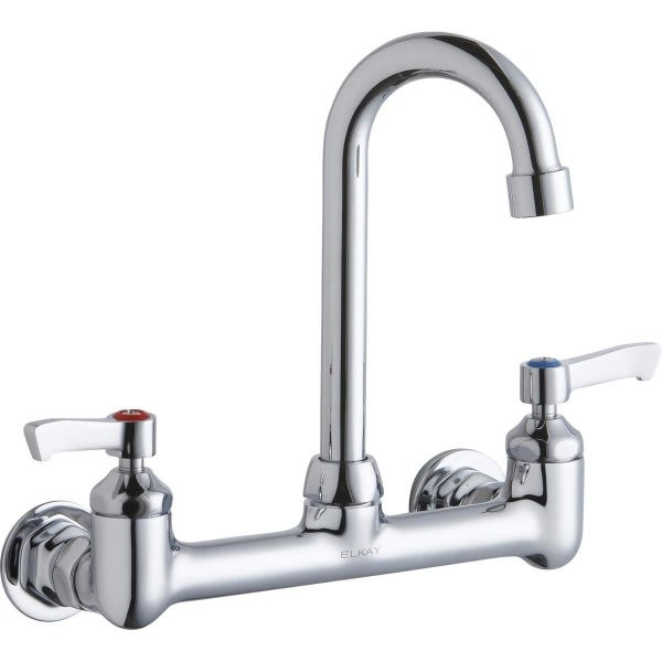 Elkay Wall-Mount Scrub/Handwash Faucet W/ 2 In Lever Handle (Chrome)