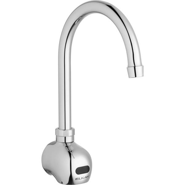 Elkay Wall Mount Battery-Powered Fixed Spout Scrub/Handwash Faucet (Chrome)