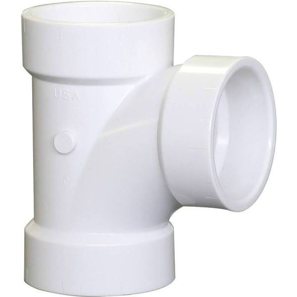 Nibco 4 In. X 4 In. X 3 In. PVC DWV All Hub Sanitary Tee Fitting