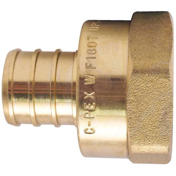 Apollo 1", Brass, PEX-B Barb X 1", Female Pipe Thread Adapter