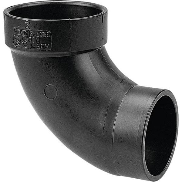 Nibco 3 In. ABS DWV 90-Degree Spigot X Hub Street Elbow