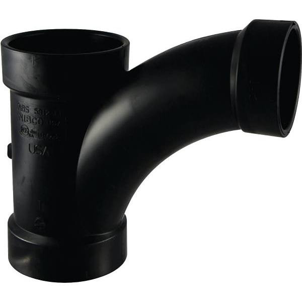 Nibco I5812-Lr 2" All Hub Long Radius Combo Tee-Wye Abs-Dwv