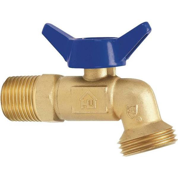 Everbilt 3/4"Mip & 1/2"Fip X 3/4"Mht Brass Quarter Turn Hose Bibb Valve