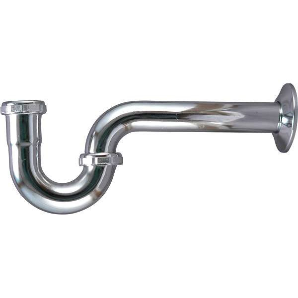 Keeney 1-1/4 In. X 15 In. 17-Gauge Brass P-Trap Without Cleanout, Chrome