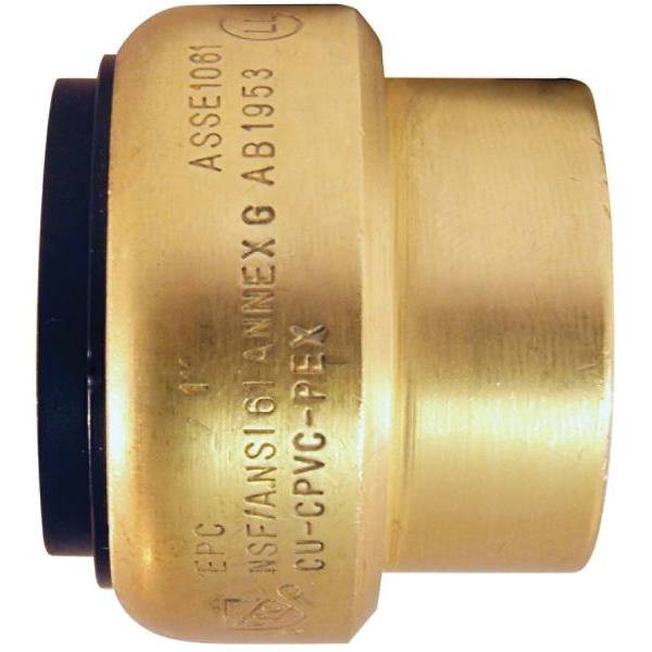 Tectite 1 In. Push-To-Connect Cap (Brass)