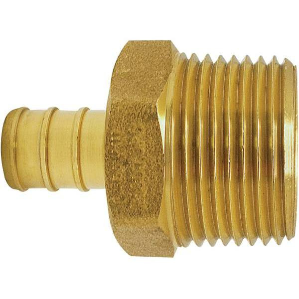 Apollo PEX-B Barb Male Pipe Thread Reducing Adapter, 3/4" X 1", Brass