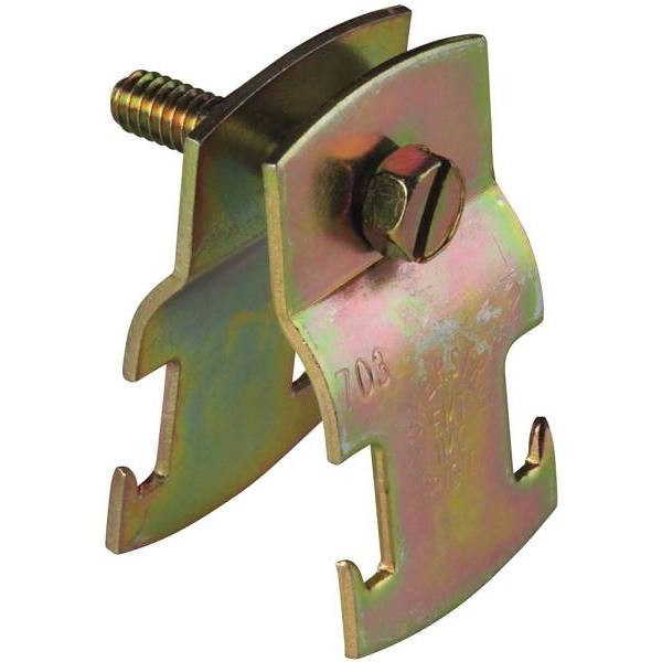 Superstrut Pipe Strips 1-1/2" Universal Strut Pipe Clamp Fitting, Gold Galvanized, Strut Fitting (Z703 1 1/2-10)