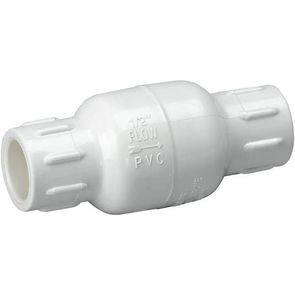 Homewerks 1/2" Solvent X 1/2" Solvent Schedule 40 Pvc Spring Check Valve