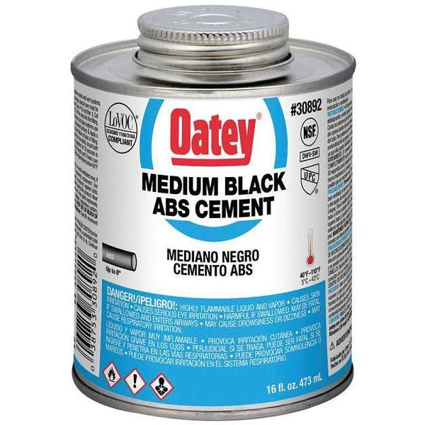 Oatey 16 Oz. Medium ABS Cement (Black)