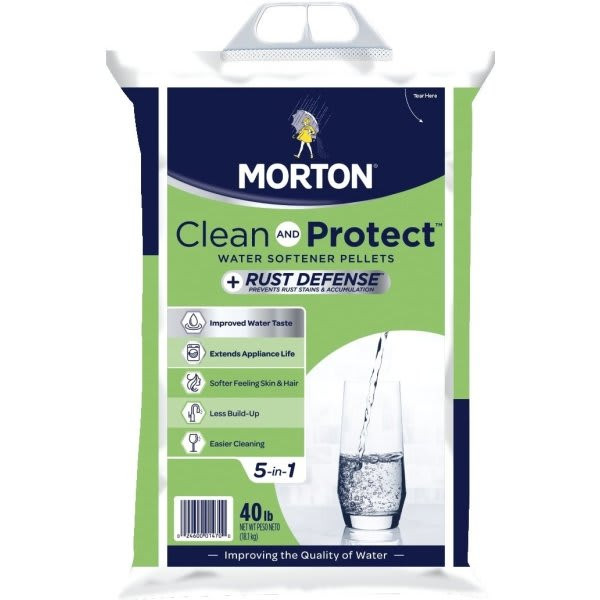 Morton Salt Water Softening Rust Remover Pellets 40 Lb Bag