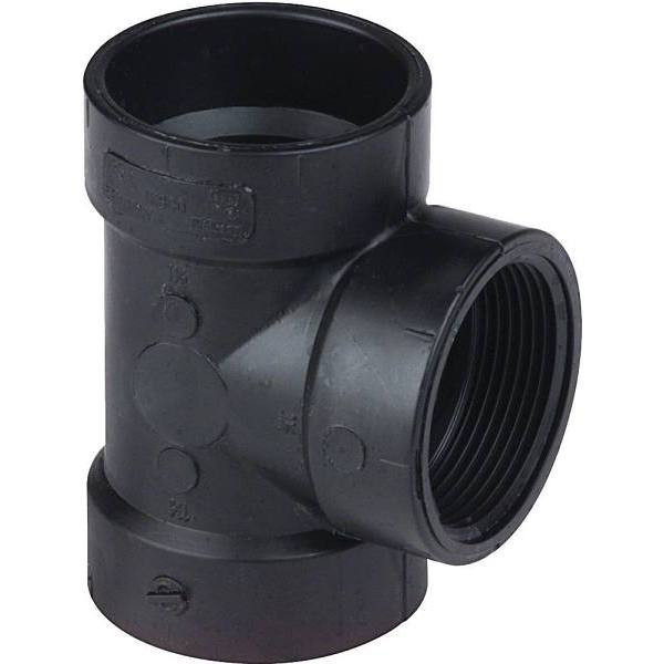 Nibco 2 In. ABS DWV Hub X Hub X Fipt Test Tee