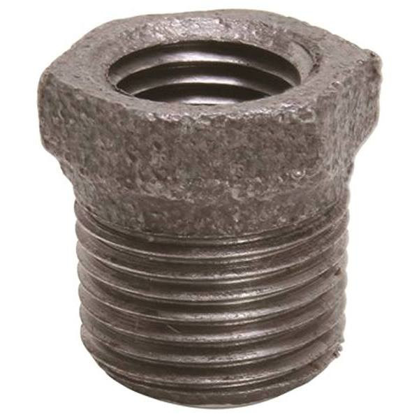 ProPlus 1/2 In. X 1/4 In. Black Malleable Bushing
