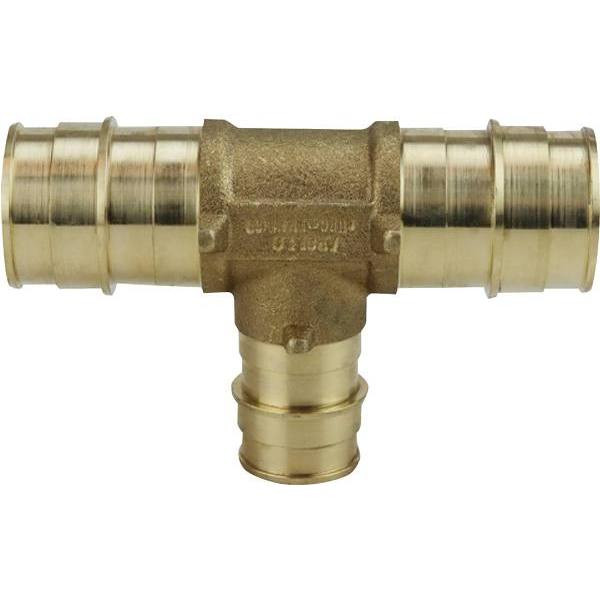 Apollo PEX-A Expansion Barb Reducing Tee, \1" X 1" X 3/4", Brass