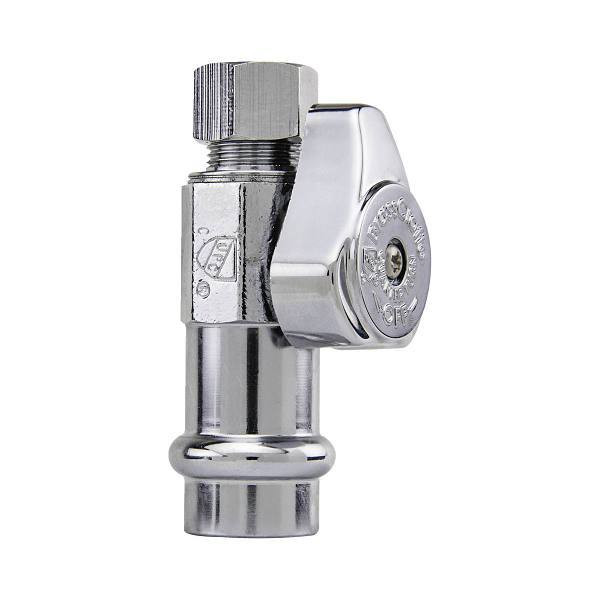 Brasscraft 1/4" Turn Straight Valve 1/2"  Nominal Connect Inlet X 3/8" Od Outlet