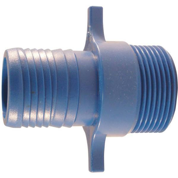 Apollo 1 In. Barb Insert Blue Twister Polypropylene X Mpt Adapter Fitting