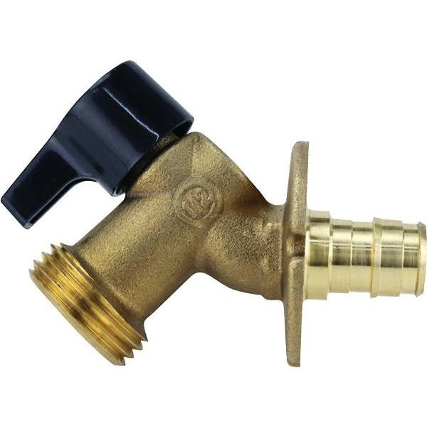 Apollo 1/2 Brass Pex-A Barb X 3/4 Garden Hose Thread Quarter-Turn Sillcock