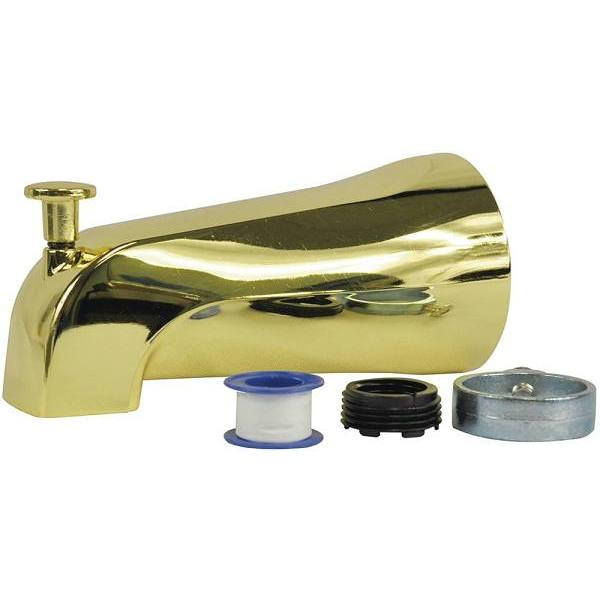 Danco Diverter Tub Spout W/ Slip Fit And IPS Connection (Polished Brass)