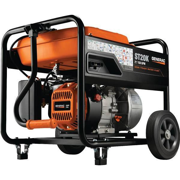 Generac 5 HP 2 In. Gas-Powered Semi-Trash Water Pump W/ Hose Kit