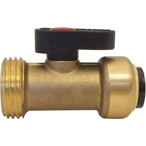 Tectite 1/2brass Push-To-Connect X 3/4male Hose Washing Machine Ball Valve