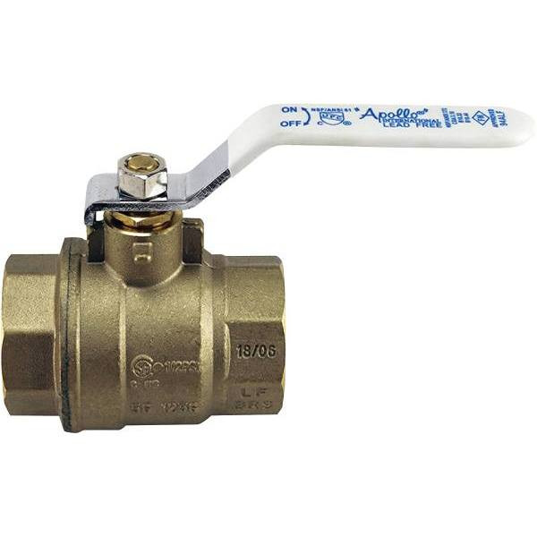 Apollo 1-1/4 Lead Free Brass Fnpt X Fnpt Full-Port Ball Valve