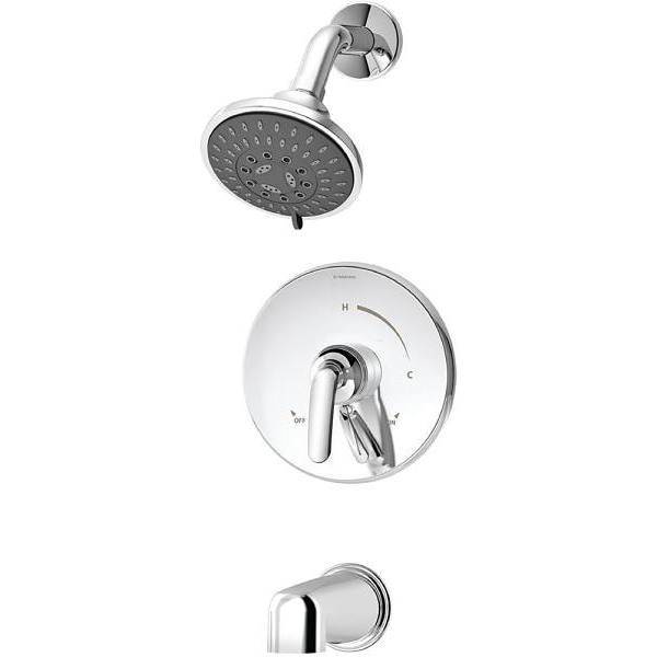 Symmons Elm 1-Handle Wall-Mount Tub/Shower Kit Diverter Lever In Polished Chrome