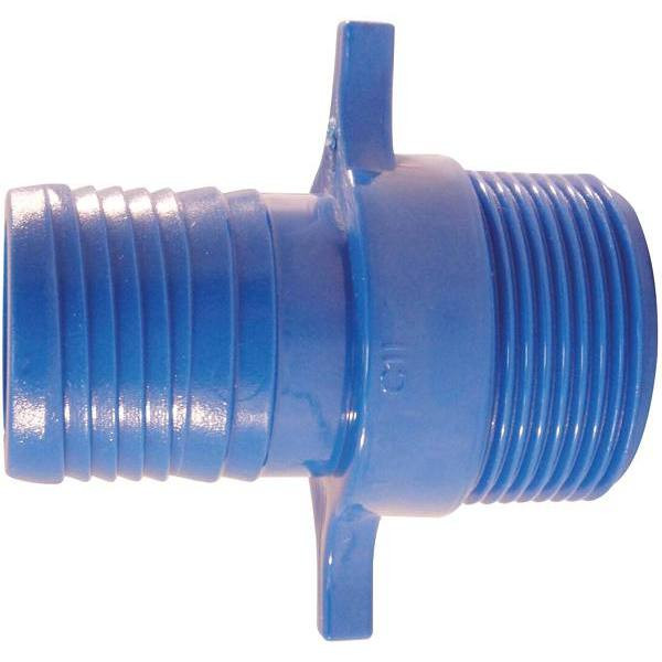 Apollo 1-1/4 In. Barb Insert Blue Twister Polypropylene X Mpt Adapter Fitting
