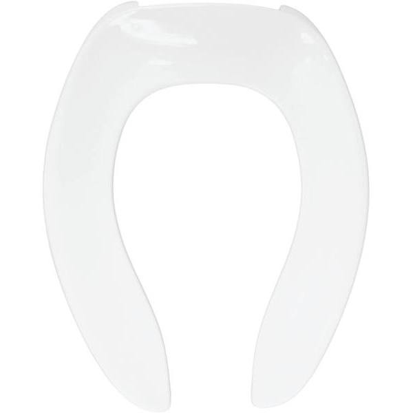 Centoco Antimicrobial White Elongated Open Front Commercial Toilet Seat