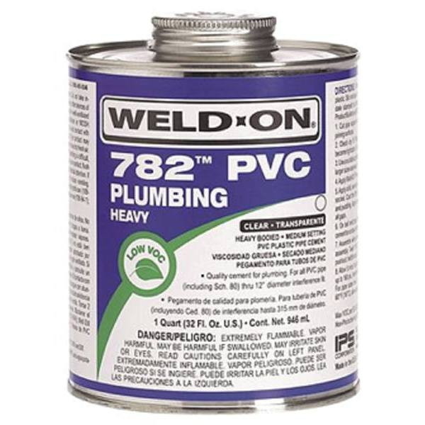 IPS Weld-On 782 Heavy-Bodied PVC Cement Pint (Clear)