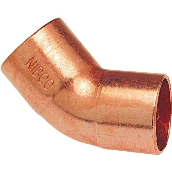 Nibco, 1/2 " Copper Pressure Ftg X Cup 45 Degree Elbow Fittin