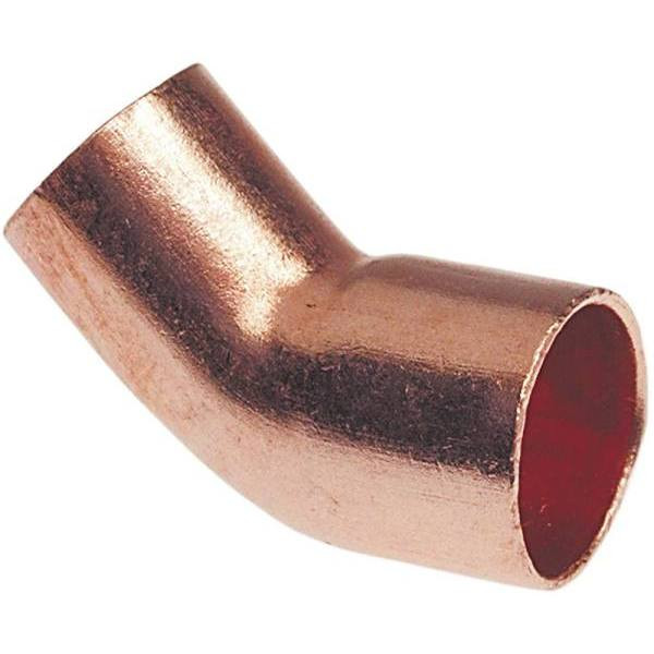 Wrot Copper 45-Degree Ftg X C Elbow, 1/2", Package Of 50