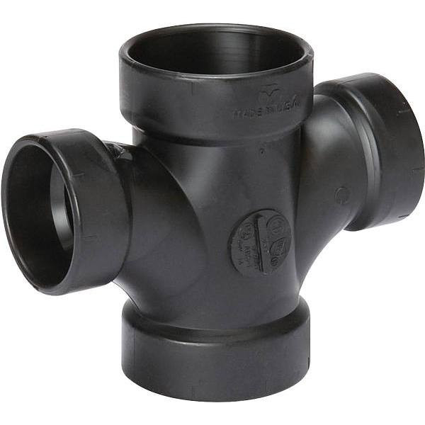 Nibco DWV ABS Double Sanitary Tee 2 In. X 2 In. X 1-1/2 In. X 1-1/2 In.